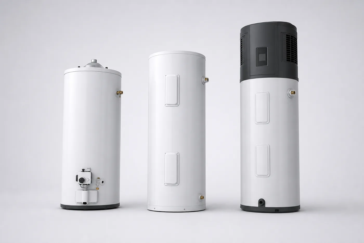 A.O. Smith-style storage tank and hybrid heat-pump water heaters