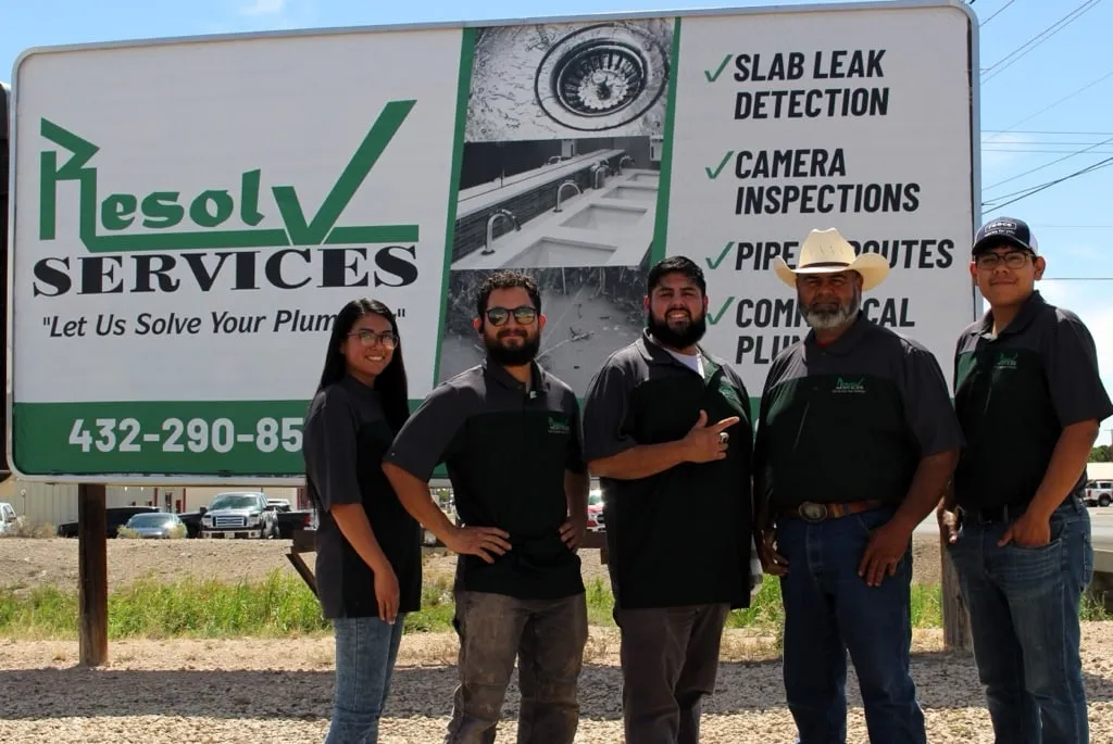 The Resolv Services plumbing team in Odessa, Texas